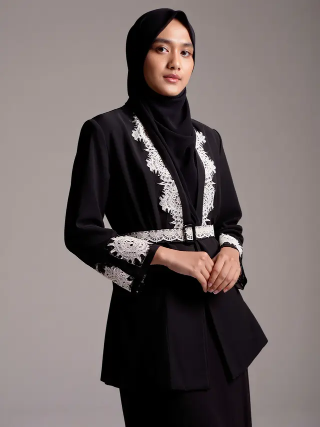 Model Abaya Blazer Brokat