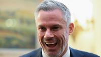 Mantan pemain Liverpool sekaligus pundit sepak bola Inggris, Jamie Carragher. (Jaimi Joy/POOL/AFP)