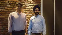 Dhruvank Vaidya, CEO Internasional Operations #fame bersama Amar Singh Bedi, Assistant Vice President (AVP) Business Development #fame (Liputan6.com/Dewi Widya Ningrum)