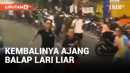 VIDEO: Viral! Fenomena Balap Lari Liar Kembali Terjadi di Tangsel