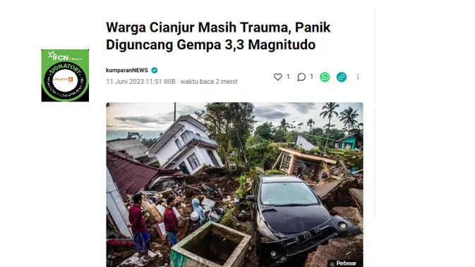 <p>Cek Fakta  menelusuri klaim foto rumah Ketua KPU Hasyim Asyari ambruk</p>