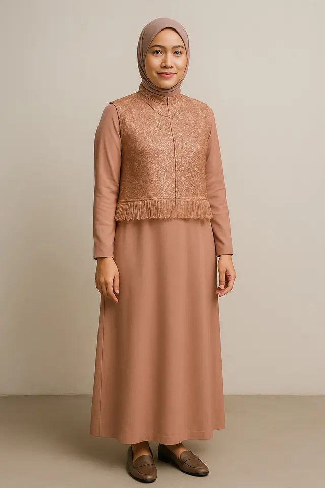 3. Outer Brokat Fringe Layer