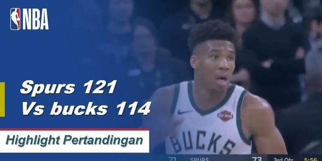 Cuplikan Pertandingan NBA : Spurs 121 vs Bucks 114