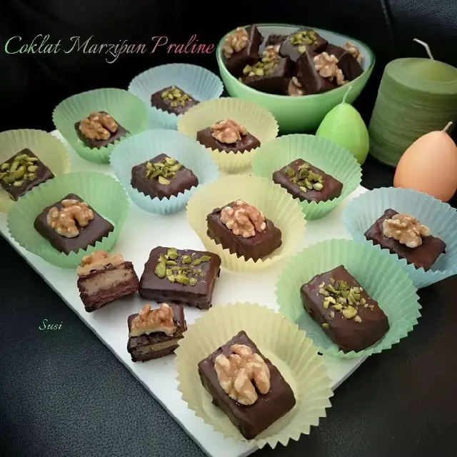 Resep cokelat marzipan praline untuk rayakan Valentine's Day. (dok. Cookpad @Susi_DE)
