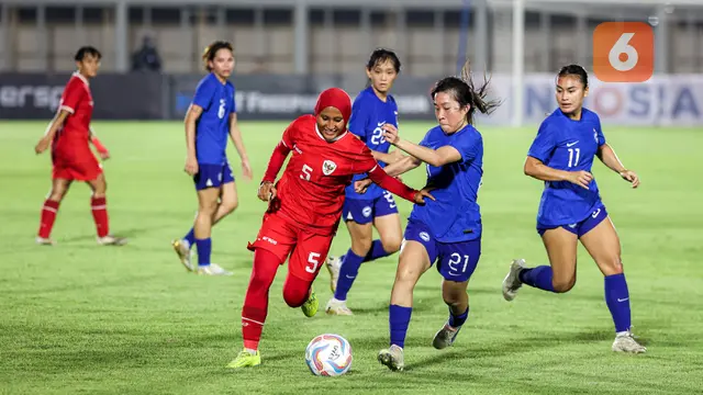 Pemain Timnas Putri Indonesia vs Singapura