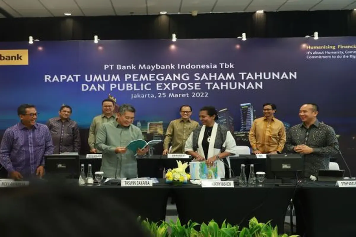 RUPST dan Paparan Publik Tahunan PT Bank Maybank Indonesia Tbk, Jumat (25/3/2022) (Foto:Istimewa)