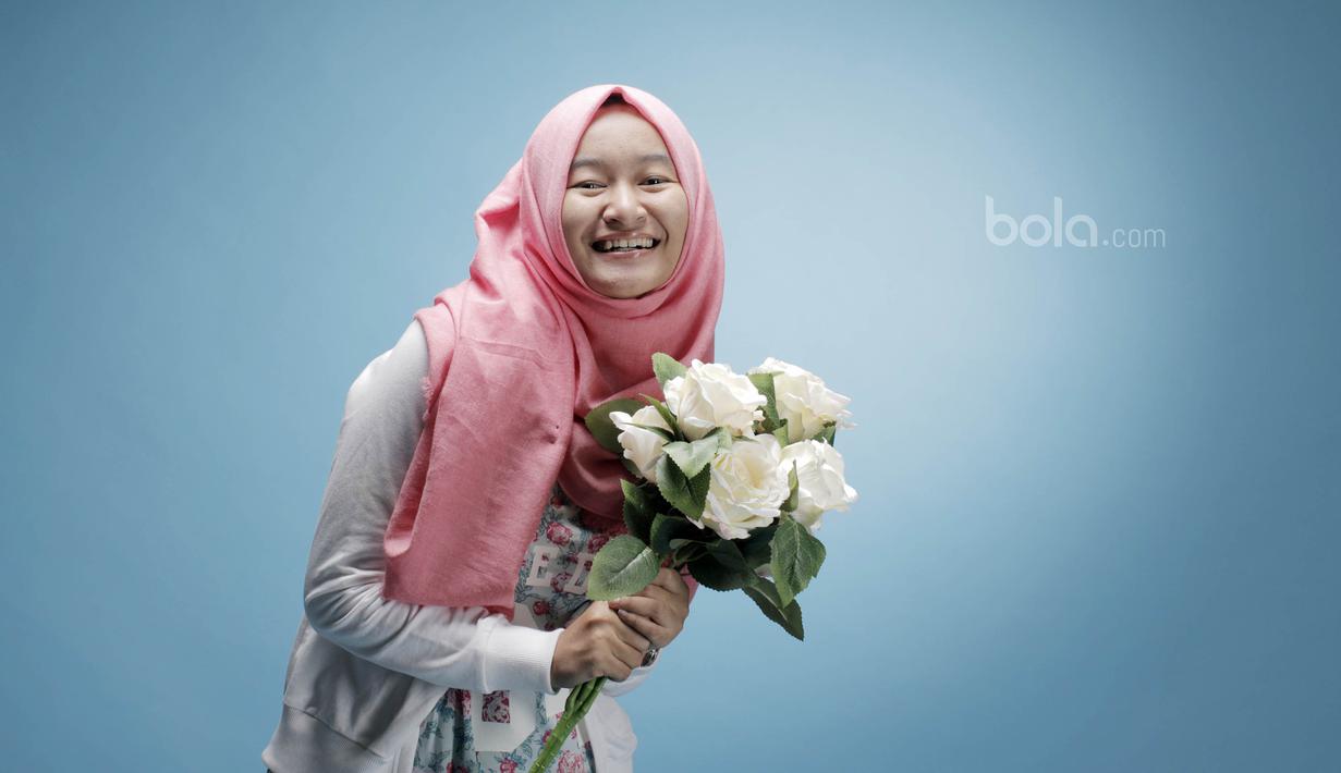 Saat ini Medina terdaftar sebagai mahasiswa Universitas Indonesia Fakultas Imu Administrasi. (Bola.com/M Iqbal Ichsan)