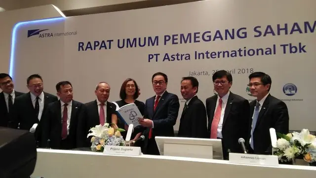 Rapat Umum Pemegang Saham PT Astra International Tbk, Jakarta, Rabu (25/4/2018).