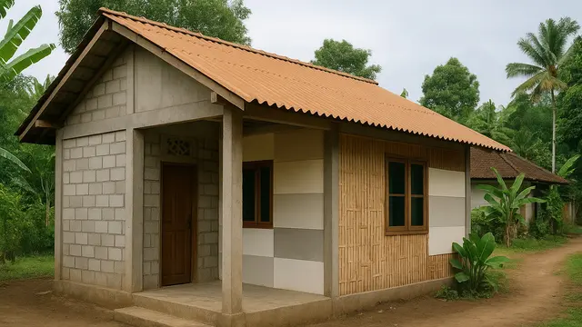 Tips Membuat Rumah Semi Permanen dengan Budget Terbatas/Ilustrasi gambar oleh AI