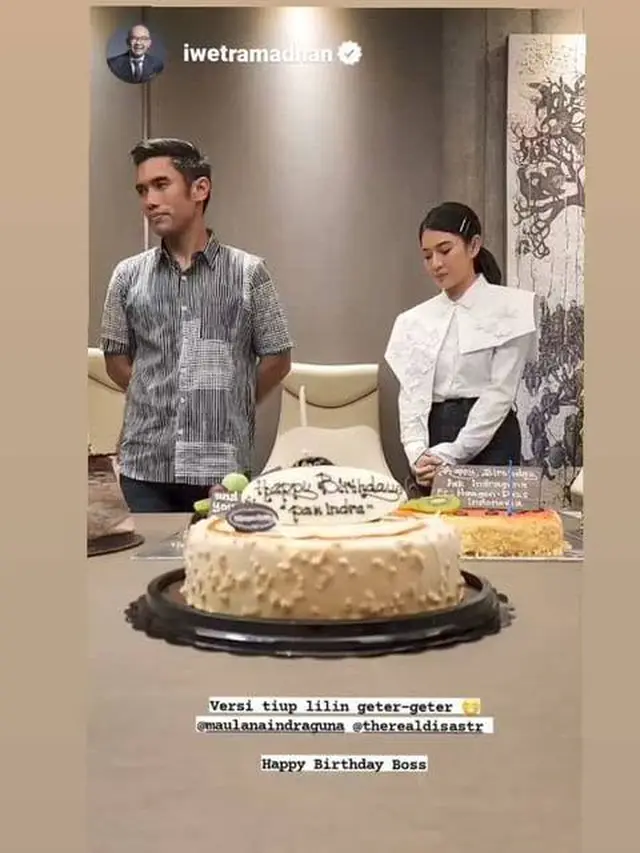 Genap Berusia 41 Tahun, Ini 7 Potret Dian Sastro Rayakan Ulang Tahun Suami di Kantor