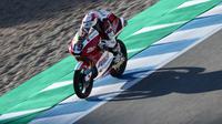 Andi Gilang saat mengikuti Moto3 Jerez 2021. (Dokumentasi Idemitsu Honda Team Asia)