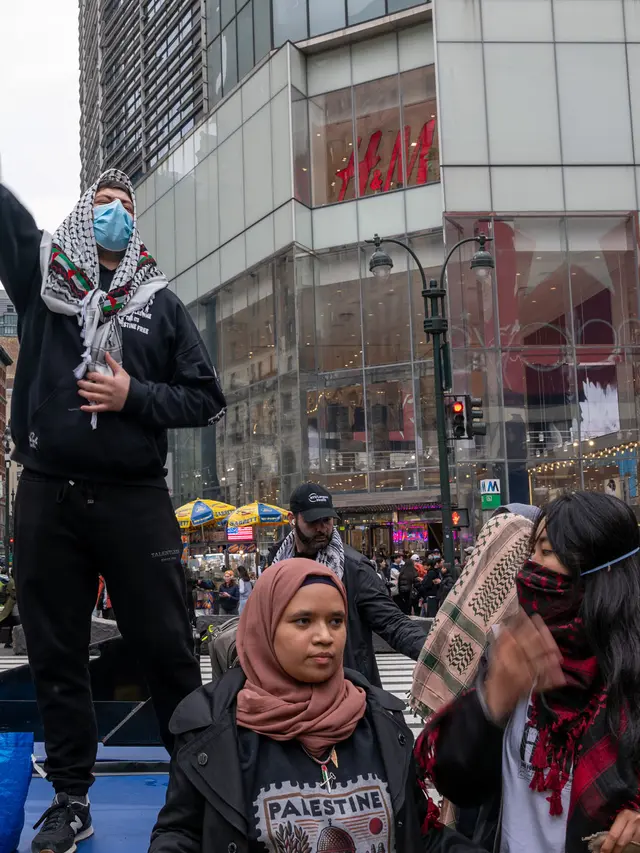 Unjuk Rasa Pro-Palestina di Manhattan