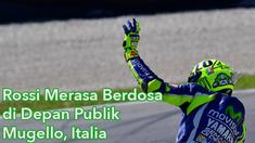 Valentino Rossi merasa berdosa karena gagal finis akibat kerusakan motor di depan publik pecintanya di Mugello, MotoGP Italia pada Minggu (22/5/2016). 
