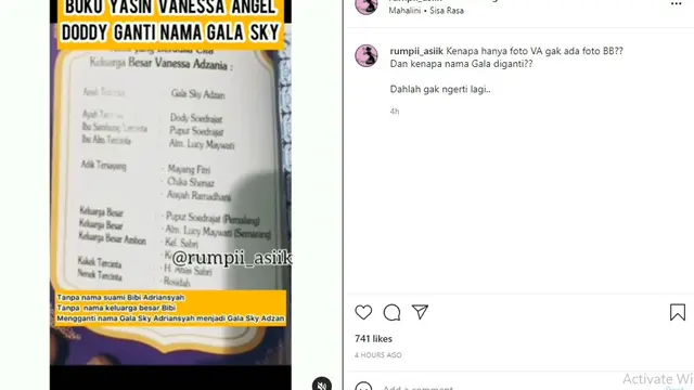 Vanessa Angel (Foto: Instagram/@rumpii_asiik)