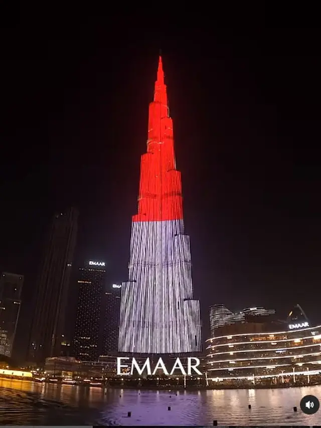6 Potret Burj Khalifa dan Namsan Tower Seoul Berubah Merah Putih, Curi Perhatian