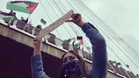 Hannah Al Rashid Ikut Demo Bela Palestina. (Instagram/ hannahalrashid, foto oleh: fmsungkar)