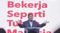 Prabowo menjadi pembicara dan memaparkan 'Economic Outlook 2024'. (Liputan6.com/Angga Yuniar)