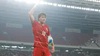 Selebras Ole Romeny dalam duel Timnas Indonesia melawan Mozambik di Stadion Utama Gelora Bung Karno, Jakarta, Selasa (10/6/2026). (Bola.com/Bagaskara Lazuardi)