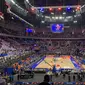 Suasana Indonesia Arena sesaat setelah opening ceremony FIBA World Cup 2023, Jumat (25/8/2023) malam WIB. (Liputan6.com/Melinda Indrasari)