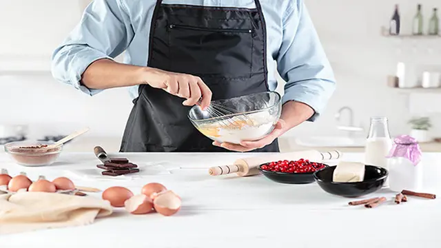 Ilustrasi memasak biskuit