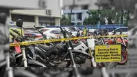 Polisi mengamankan motor yang digunakan untuk menerobos jalan tol Kelapa Gading (NTMC Polri)