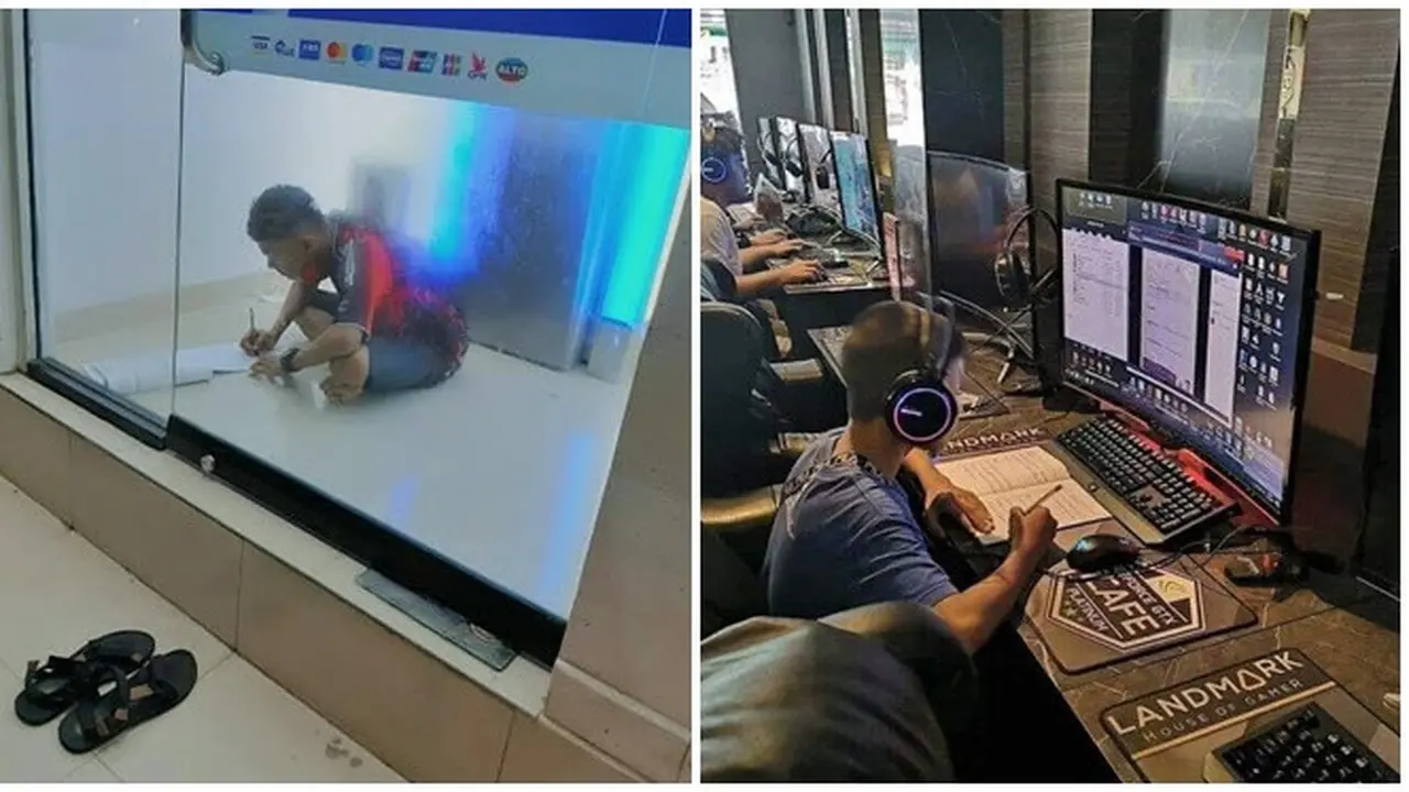 Potret Lucu saat Bikin Tugas di Tempat Nyeleneh Ini Bikin Geleng-Geleng