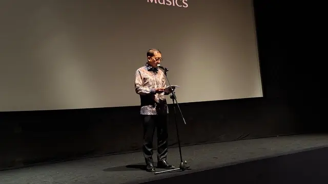 Fadli Zon menyampaikan sambutan pada Gala Premiere Lagu Timunmas