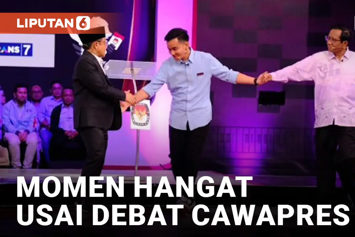 Momen Hangat Gibran Gandeng Cak Imin dan Mahfud MD Usai Debat Cawapres