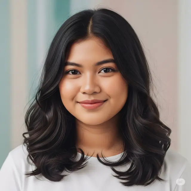 Model Rambut Segi Panjang untuk Wajah Bulat. Foto: Gemini