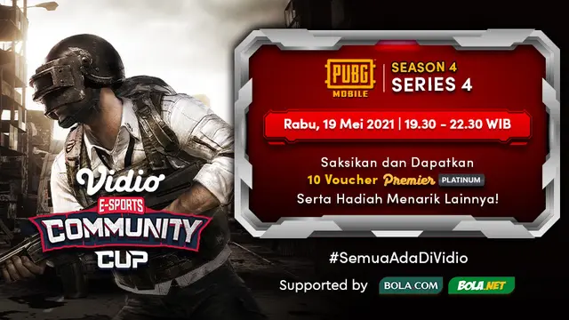 Streaming Vidio Community Cup Season 4 : PUBG Mobile Series 4 di Vidio