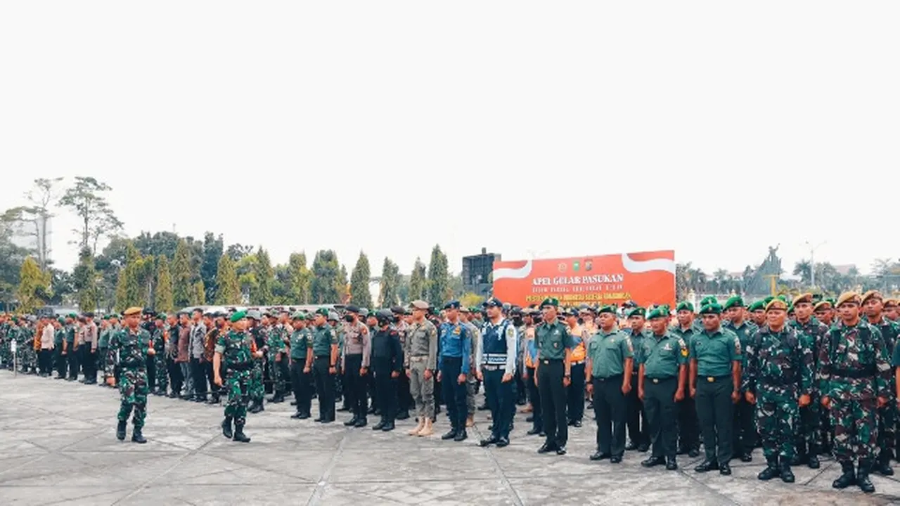 Apel pasukan pengamanan kunjungan Presiden Jokowi ke Riau.