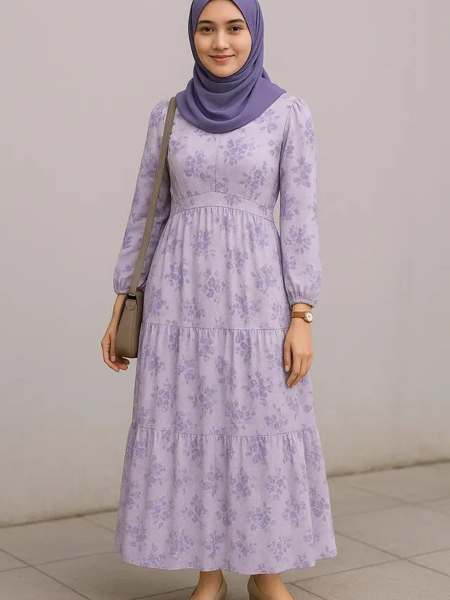 Gamis Motif Floral Warna Pastel Terbaru (Foto: ChatGPT)