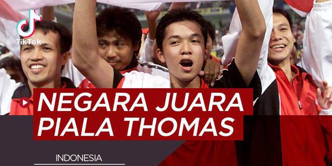 VIDEO TikTok: 5 Negara yang Berhasil Raih Gelar Juara Piala Thomas, Indonesia Masih Terbanyak