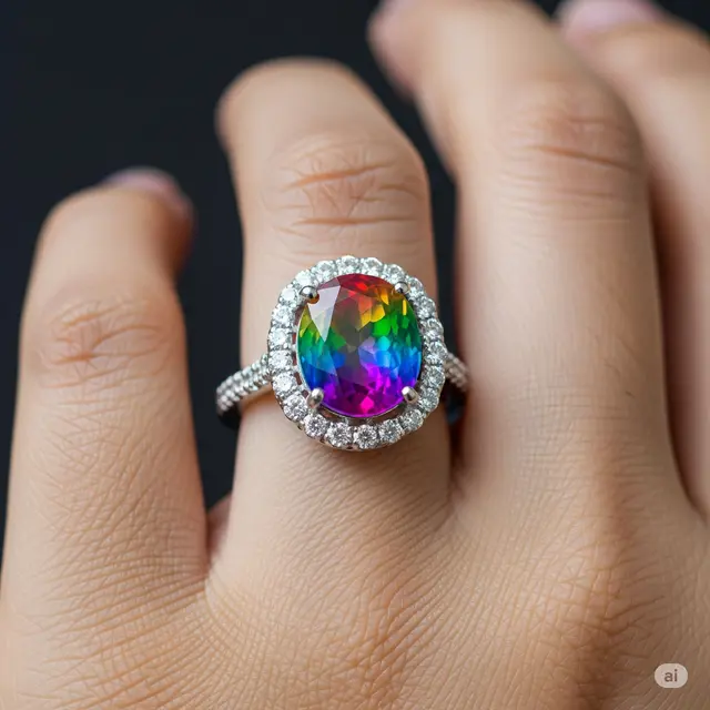 Model Cincin Emas Batu Akik Wanita. Foto: Gemini