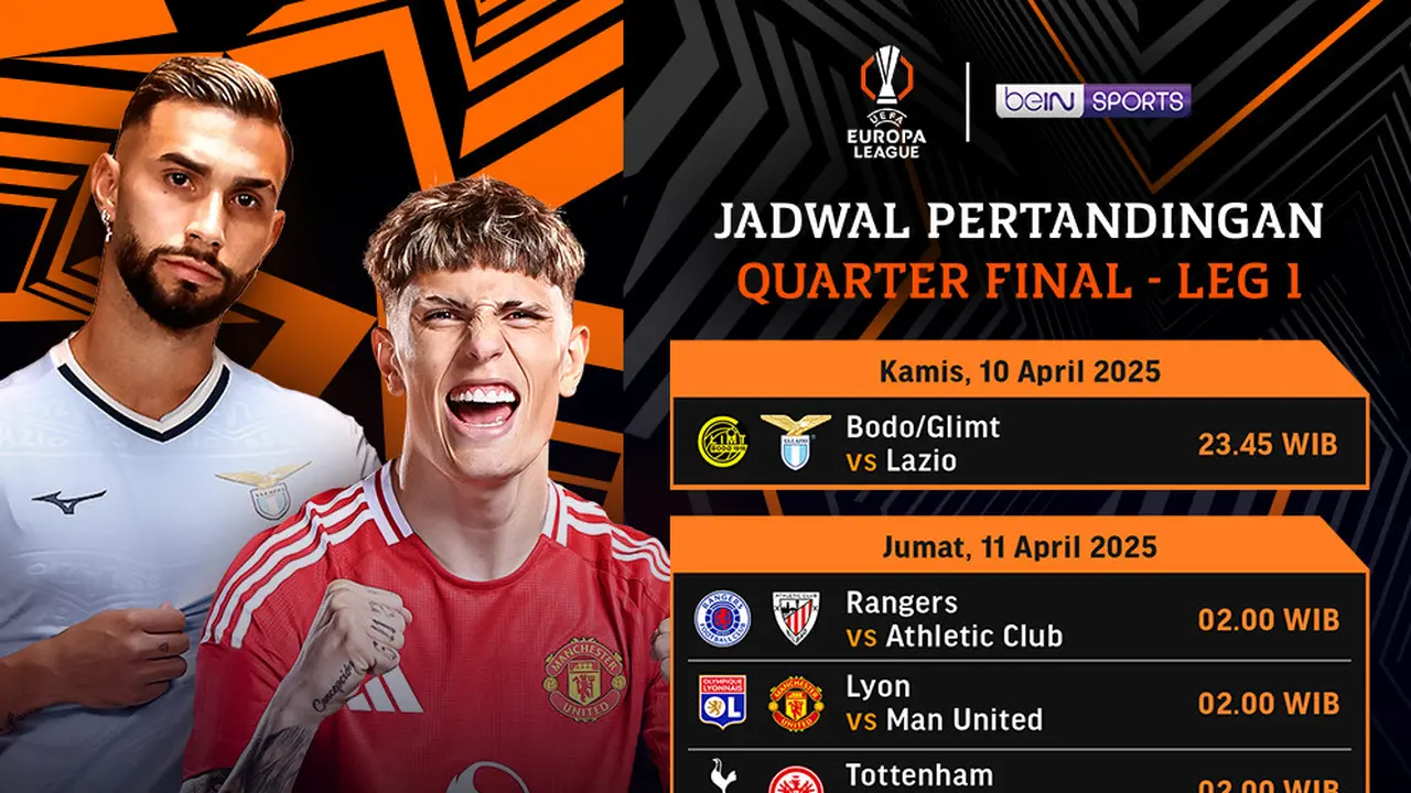 Jadwal dan Link Streaming Liga Europa 2024/25 Quarter Final di Vidio