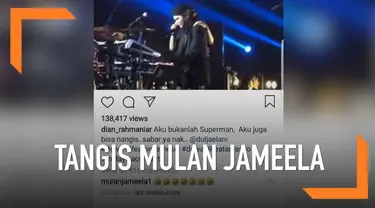 Mulan Jameela ikut menangis saat melihat Dul Jaelani menggantikan sang ayah, Ahmad Dhani di Konser Reuni Dewa 19 yang dihelat di Malaysia.