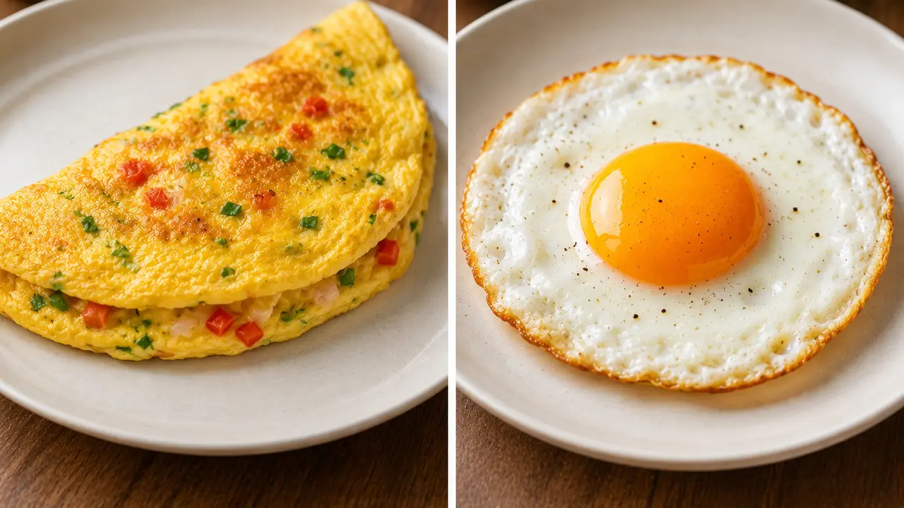Telur dadar dan ceplok. (Foto: Ilustrasi AI)