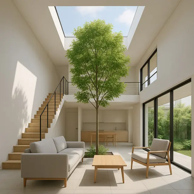 Gambar Rumah Sederhana dengan Langit-langit Terbuka