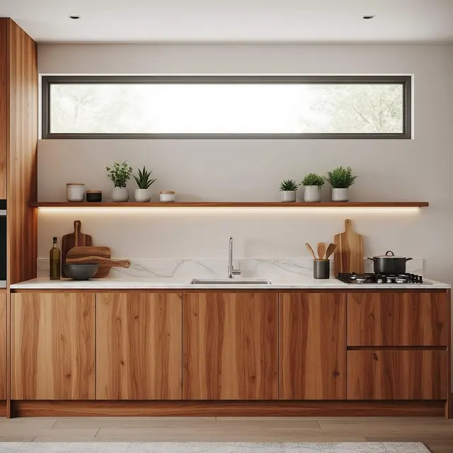 Desain Dapur dengan Kitchen Set Single Line Minimalis