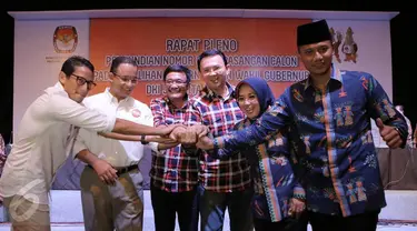 Komisi Pemilihan Umum (KPU) DKI Jakarta menggelar debat calon gubernur dan wakilnya pada hari ini. Debat pertama tersebut akan berlangsung pukul 20.00 WIB.