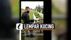 ANGGOTA BRIMOB LEMPAR ANAK KUCING KE PARIT