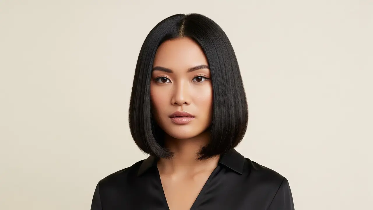Gaya Rambut Bob Pendek Korea Terhits 2025 Blunt Collarbone Bob