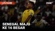 Senegal berhasil kalahkan Ekuador 2-1 di laga pamungkas Grup A Piala Dunia 2022 di Stadion Internasional Khalifa, Selasa malam WIB (29/11). Gol kemenangan Senegal dilesakkan Ismaila Sarr dan Kalidou Koulibaly. Sedangkan, satu gol Ekuador diciptakan M...