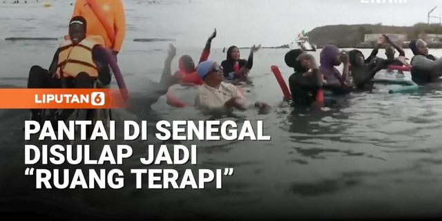 Pantai di Senegal Disulap Jadi "Ruang Terapi", Difabel Hingga Lansia Ikut Aquagym