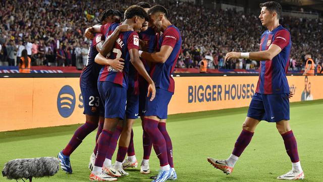 Selebrasi pemain Barcelona