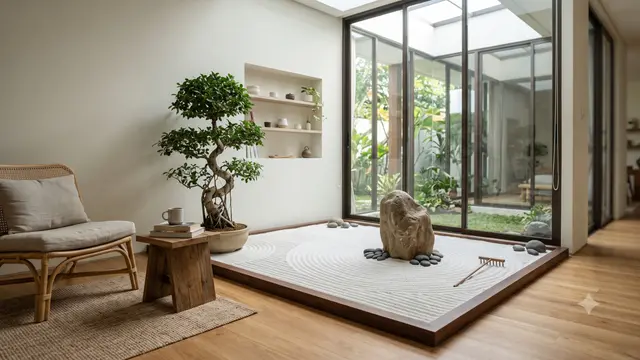 Taman Kering di Dalam Rumah Minimalis