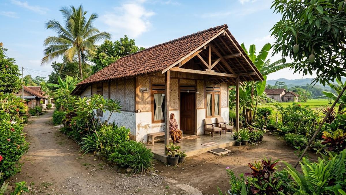 8 Model Rumah Desa Sederhana tanpa Pagar tetapi Tetap Privat, Bikin Terlihat Luas