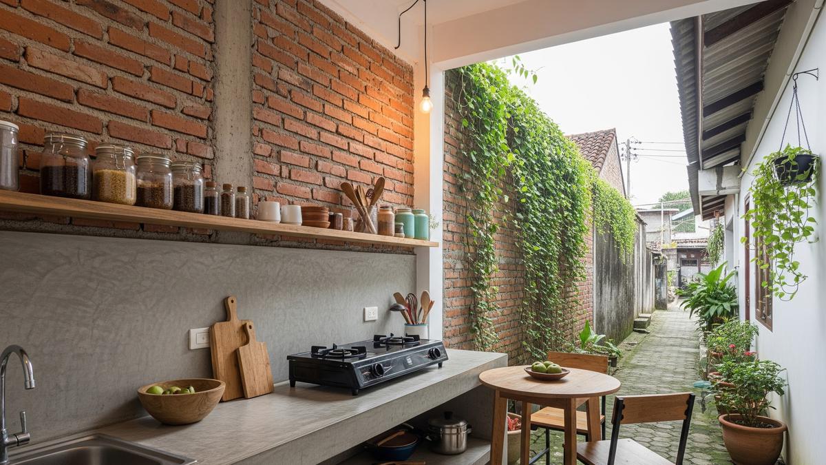 9 Model Dapur Semi Outdoor yang Cocok untuk Rumah Kampung, Anti Pengap dan Hemat Energi