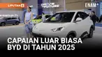 BYD turut meramaikan Gaikindo Jakarta Auto Week 2025 di ICE BSD. Tahun ini, BYD hadir dengan kepercayaan diri baru setelah mencatat perjalanan luar biasa sejak memasuki pasar Indonesia pada awal 2024.