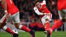 Mesut Ozil mencetak tiga gol hingga pekan ke-3 untuk Arsenal pada laga Liga Champions 2016-2017. (AFP/Ben Stansall)